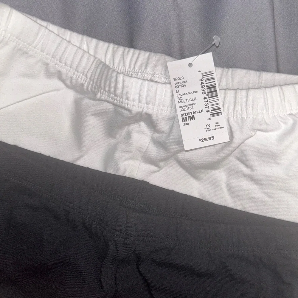 The Childrens Place Girls Bike Shorts 3-Pack Black White Pink Size M 7/8 NWT